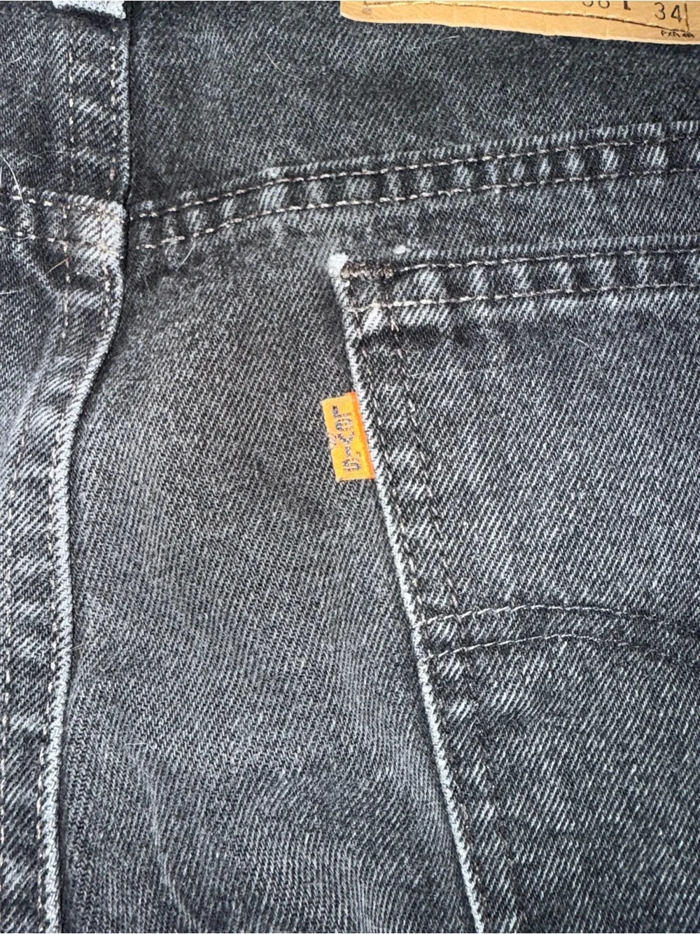 📣Levi's Men's Straight Jeans in Charcoal Gray Wash vintage 1996